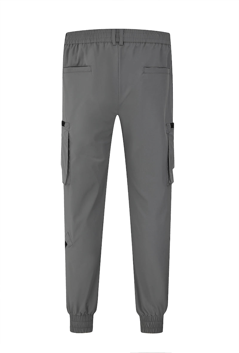 Pantalon cargo élastique à poches latérales