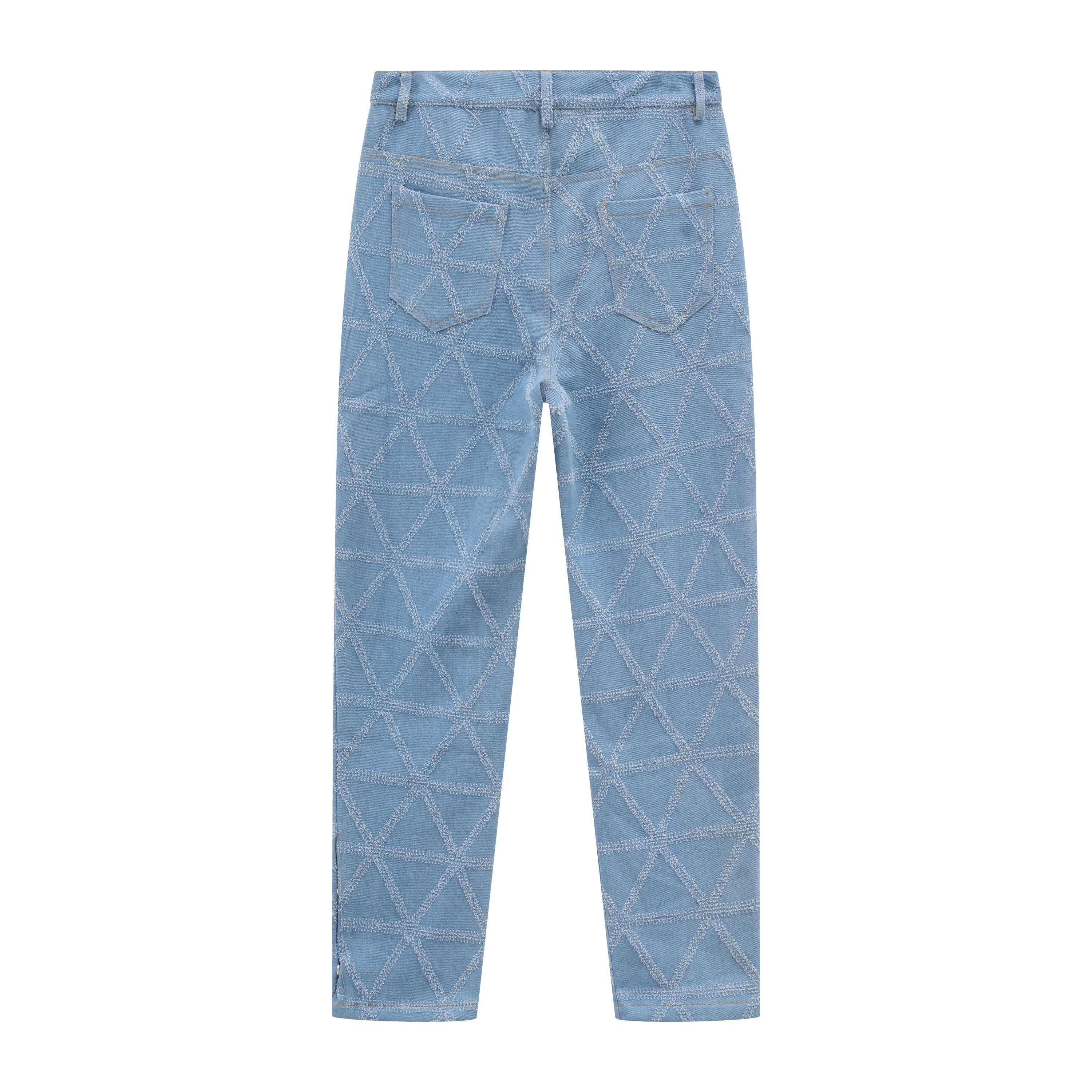 Pantalon en jean à motif triangle