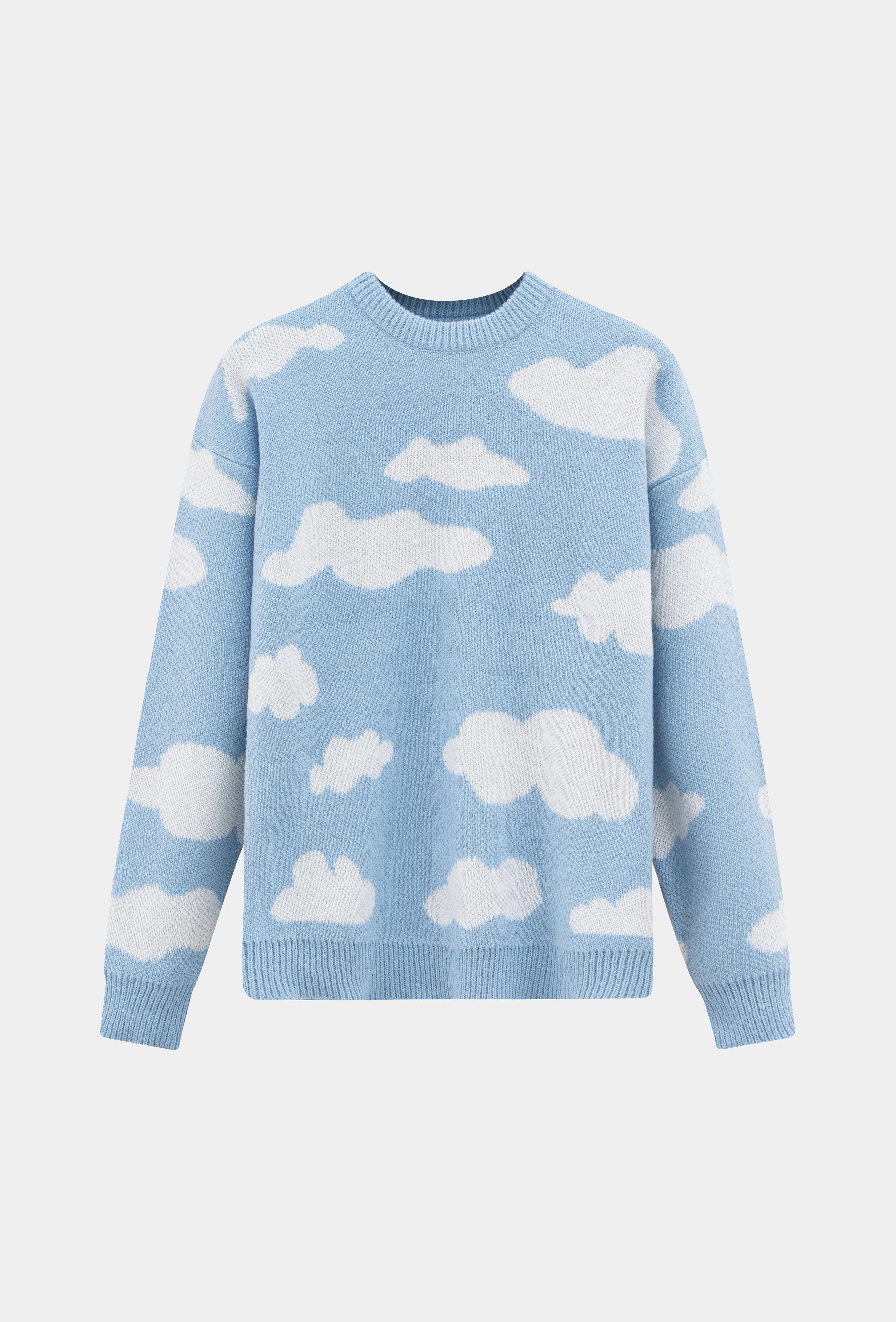 Pull à motif nuages