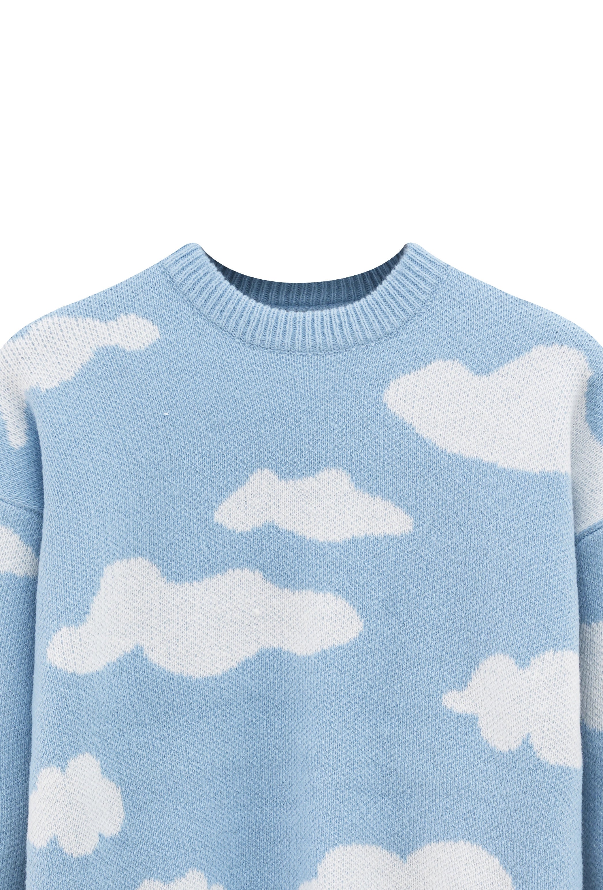 Pull à motif nuages