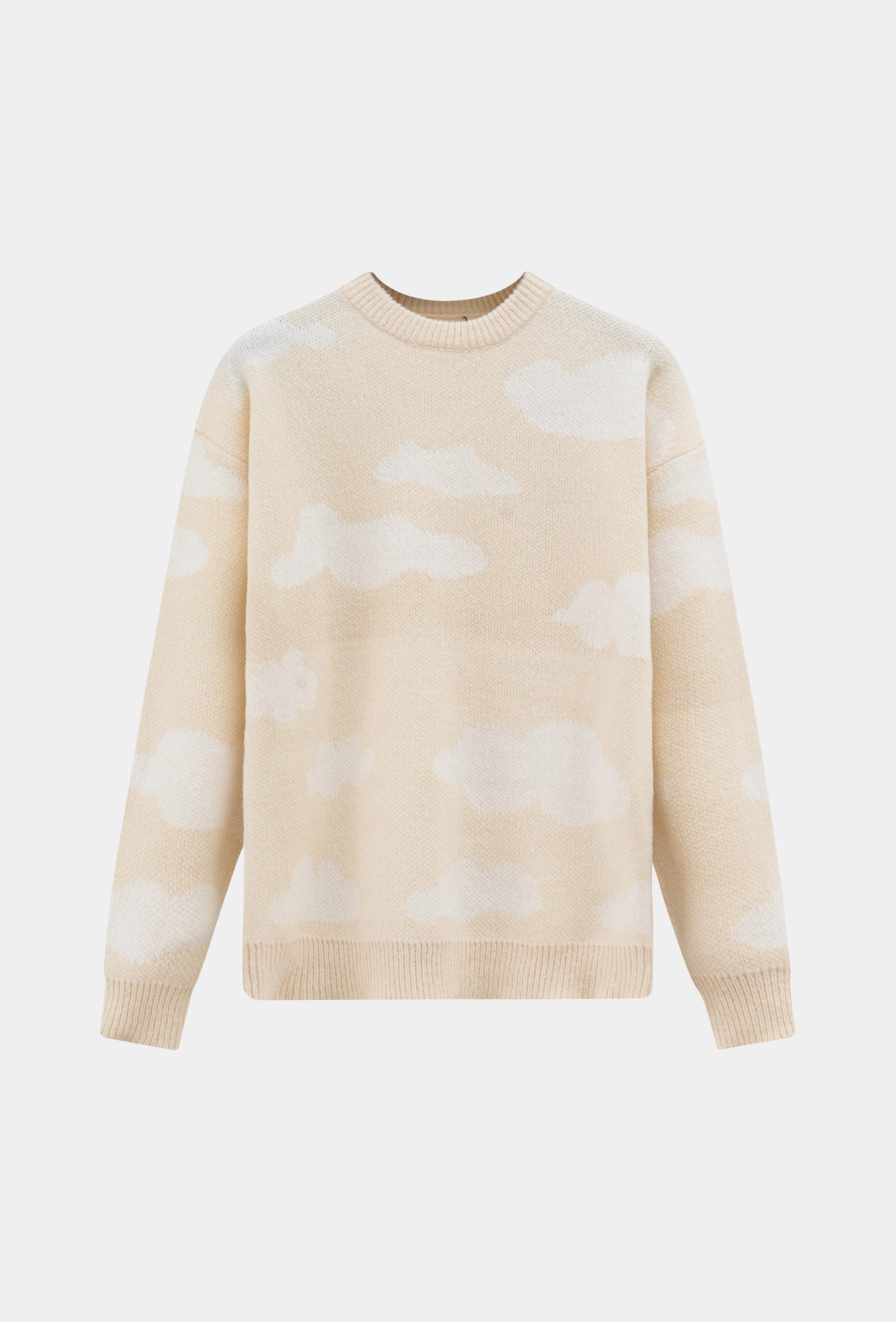 Pull à motif nuages