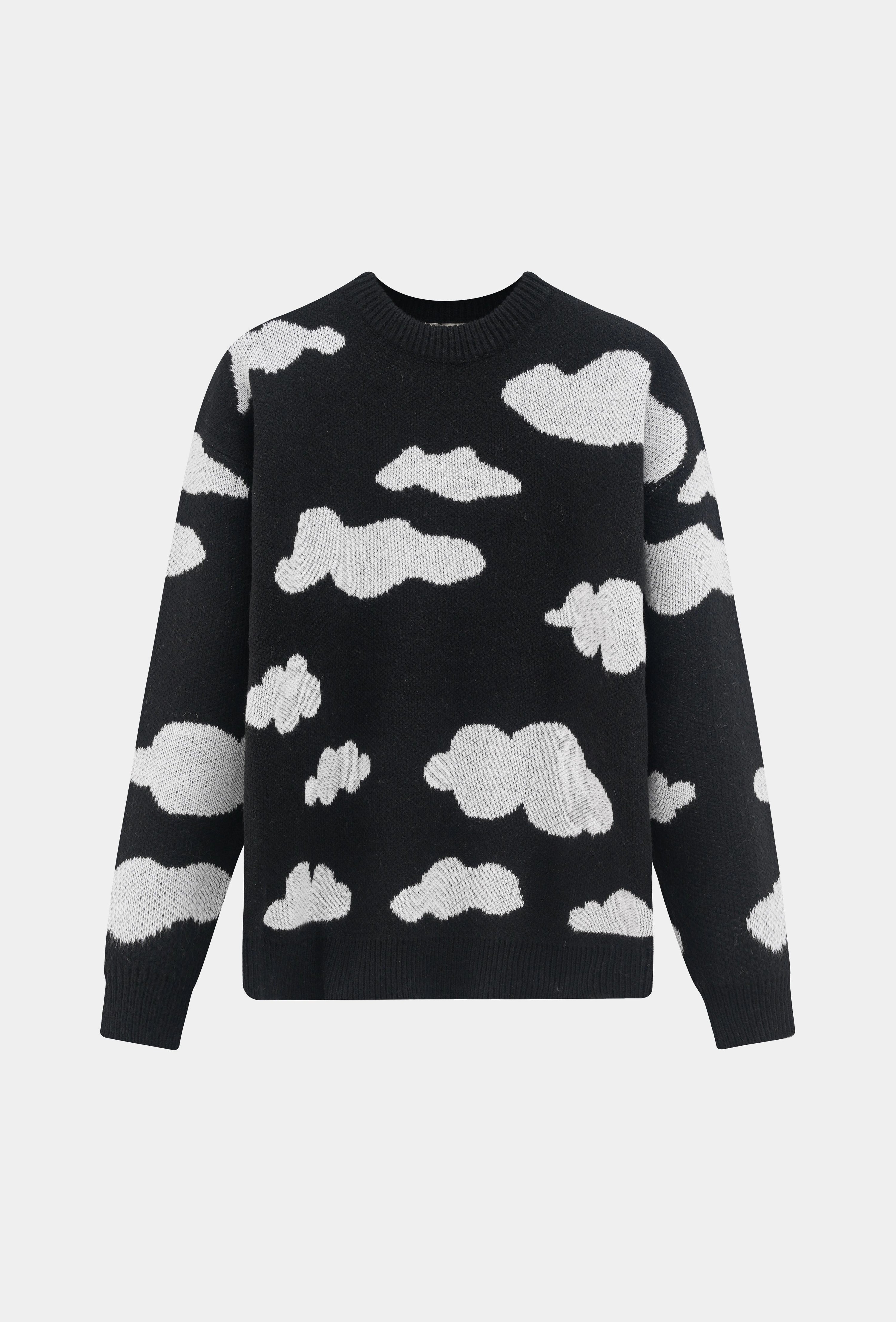 Pull à motif nuages