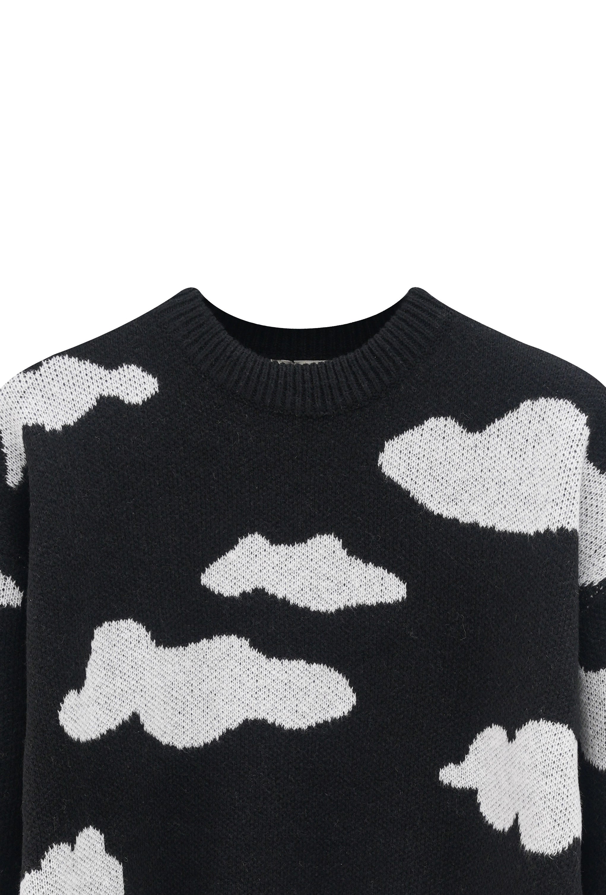 Pull à motif nuages