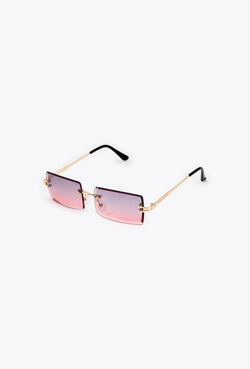 Rimless Rectangular Sunglasses