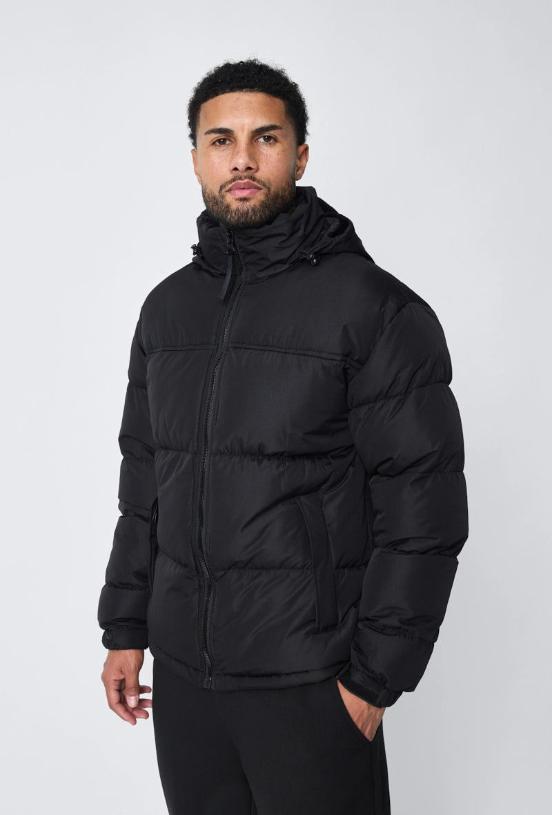 Short puffer down jacket with removable hood