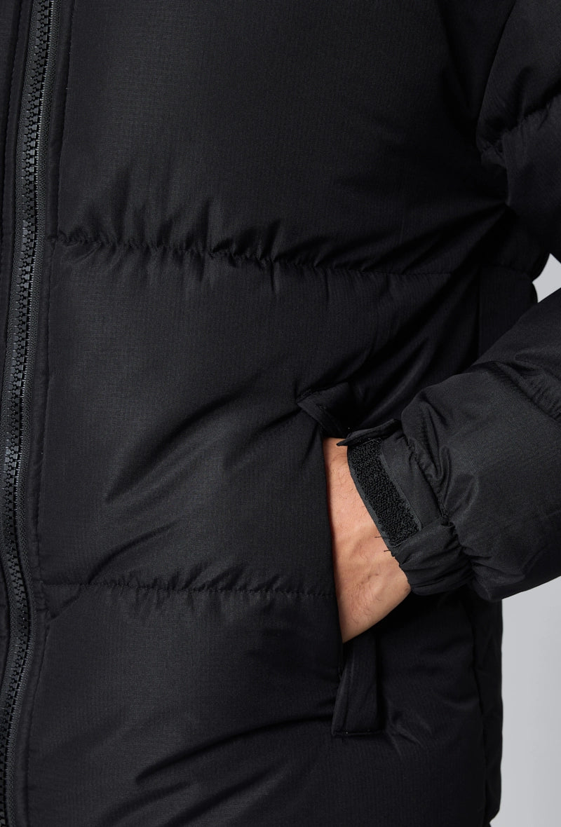 Short puffer down jacket with removable hood