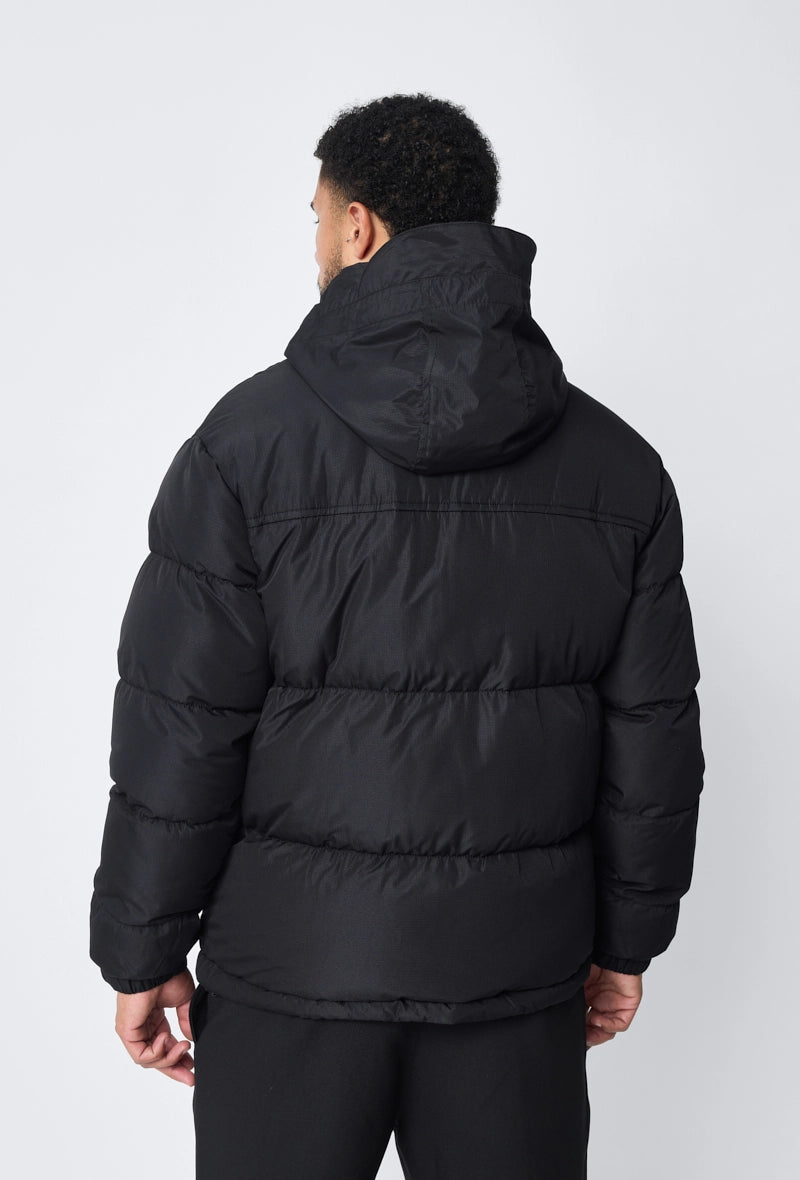 Short puffer down jacket with removable hood