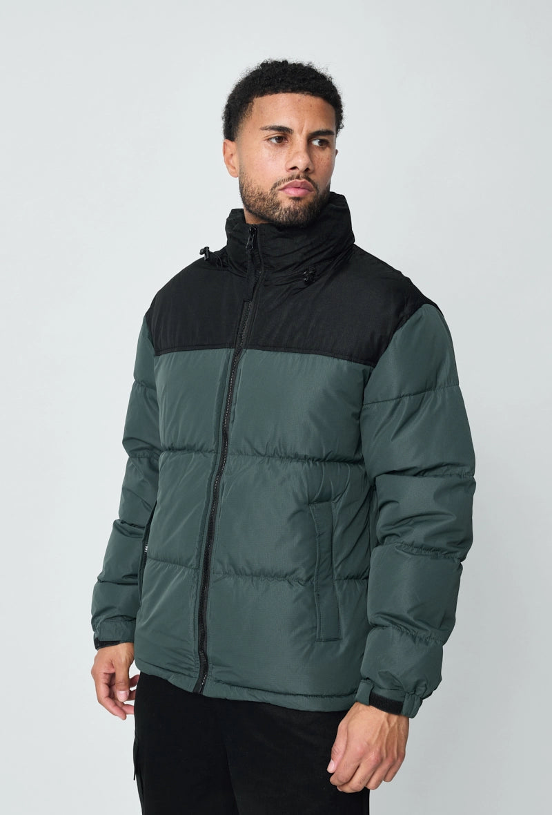 Short puffer down jacket with removable hood