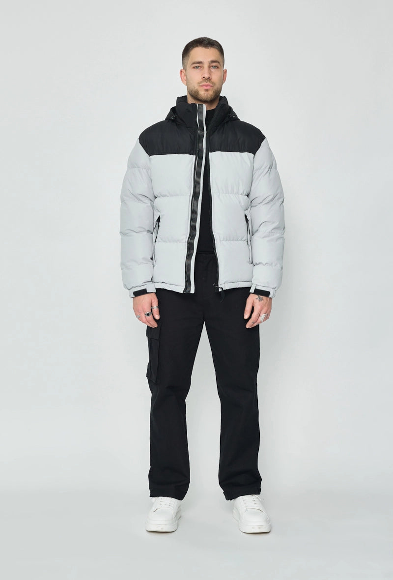 Short puffer down jacket with removable hood