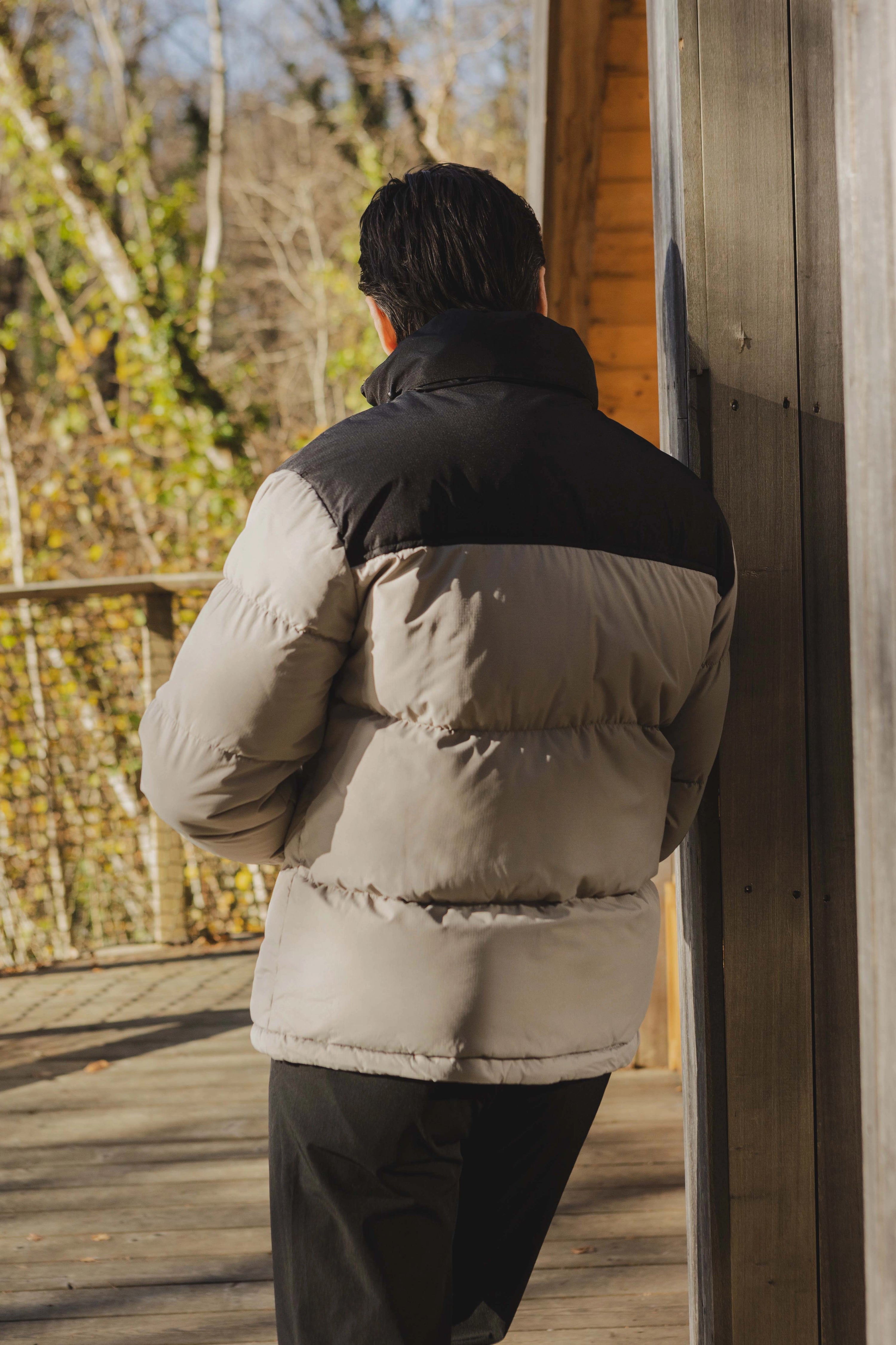 Blouson bi couleur à capuche