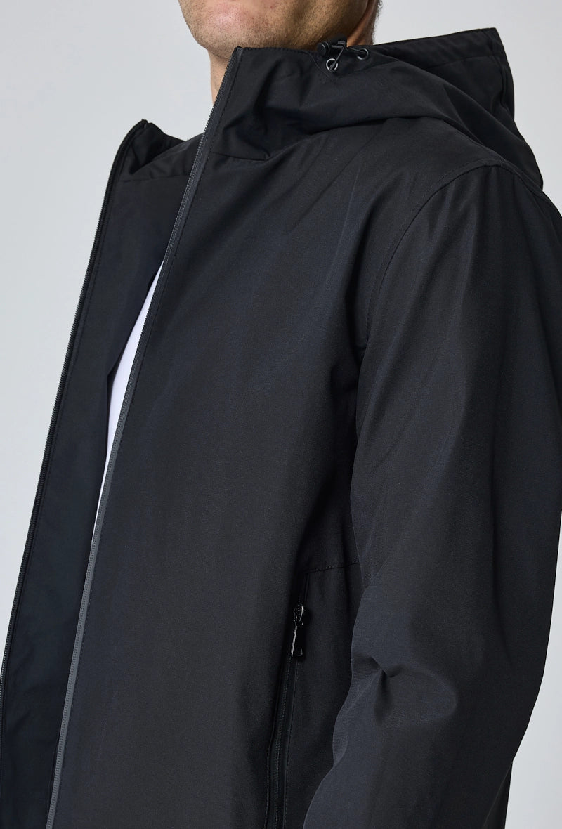 Zipped jacket with hood