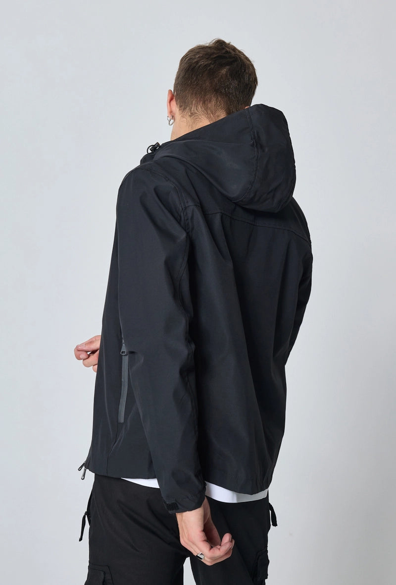 Zipped jacket with hood