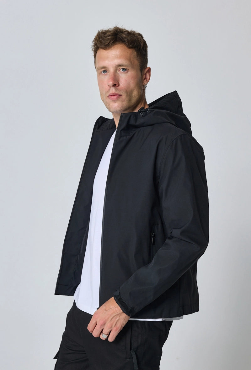 Zipped jacket with hood