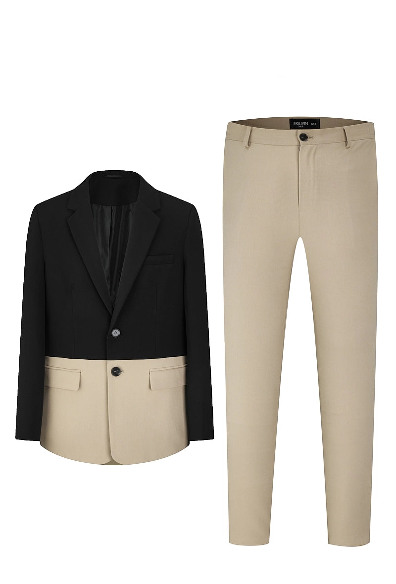 Ensemble de costume classic veste et pantalon bi couleur