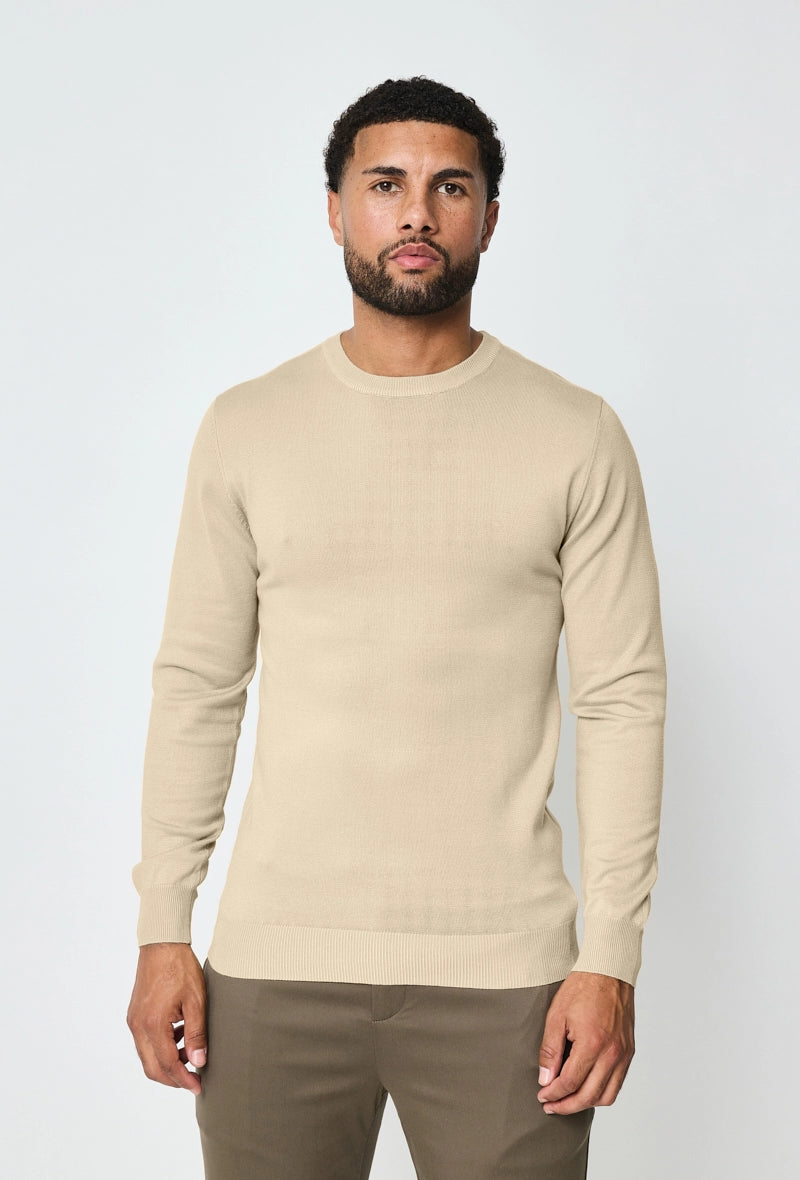 Plain round neck sweater