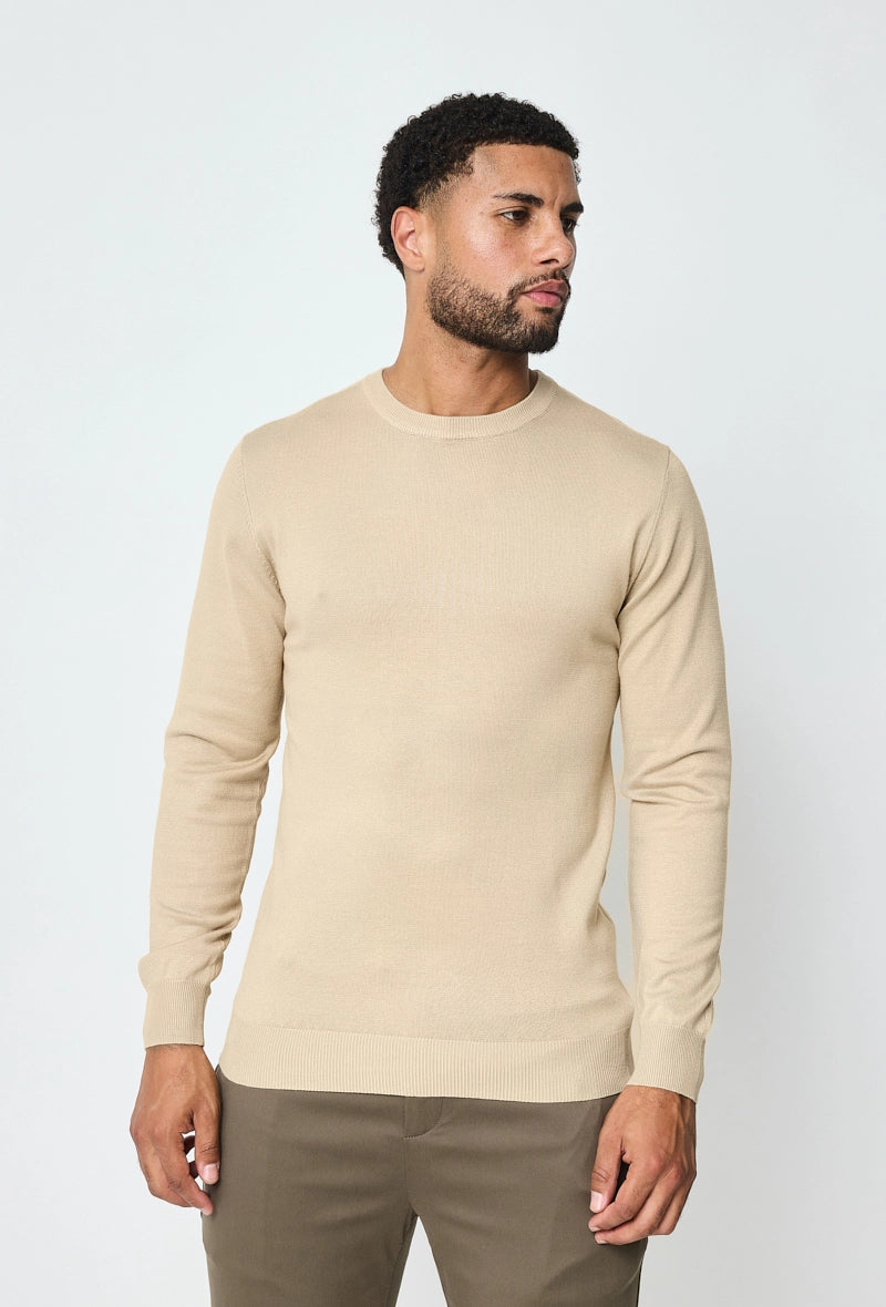 Plain round neck sweater