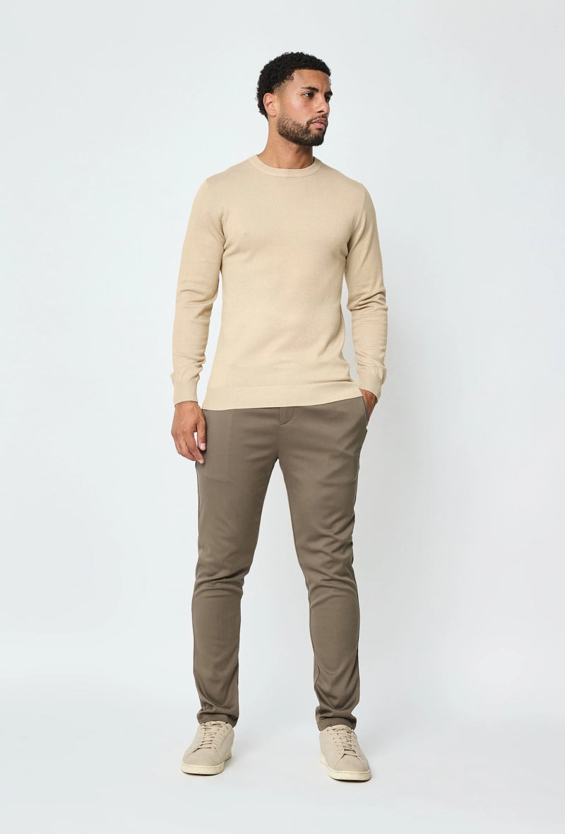 Plain round neck sweater