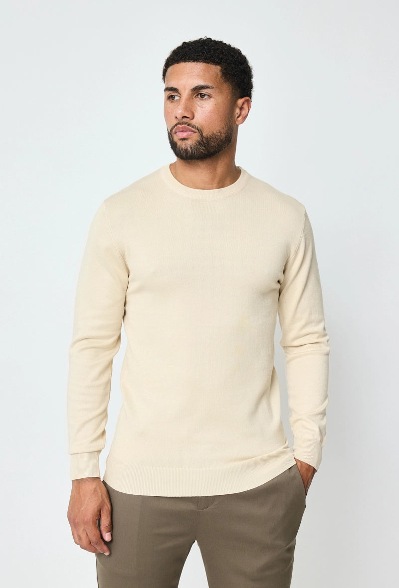 Plain round neck sweater