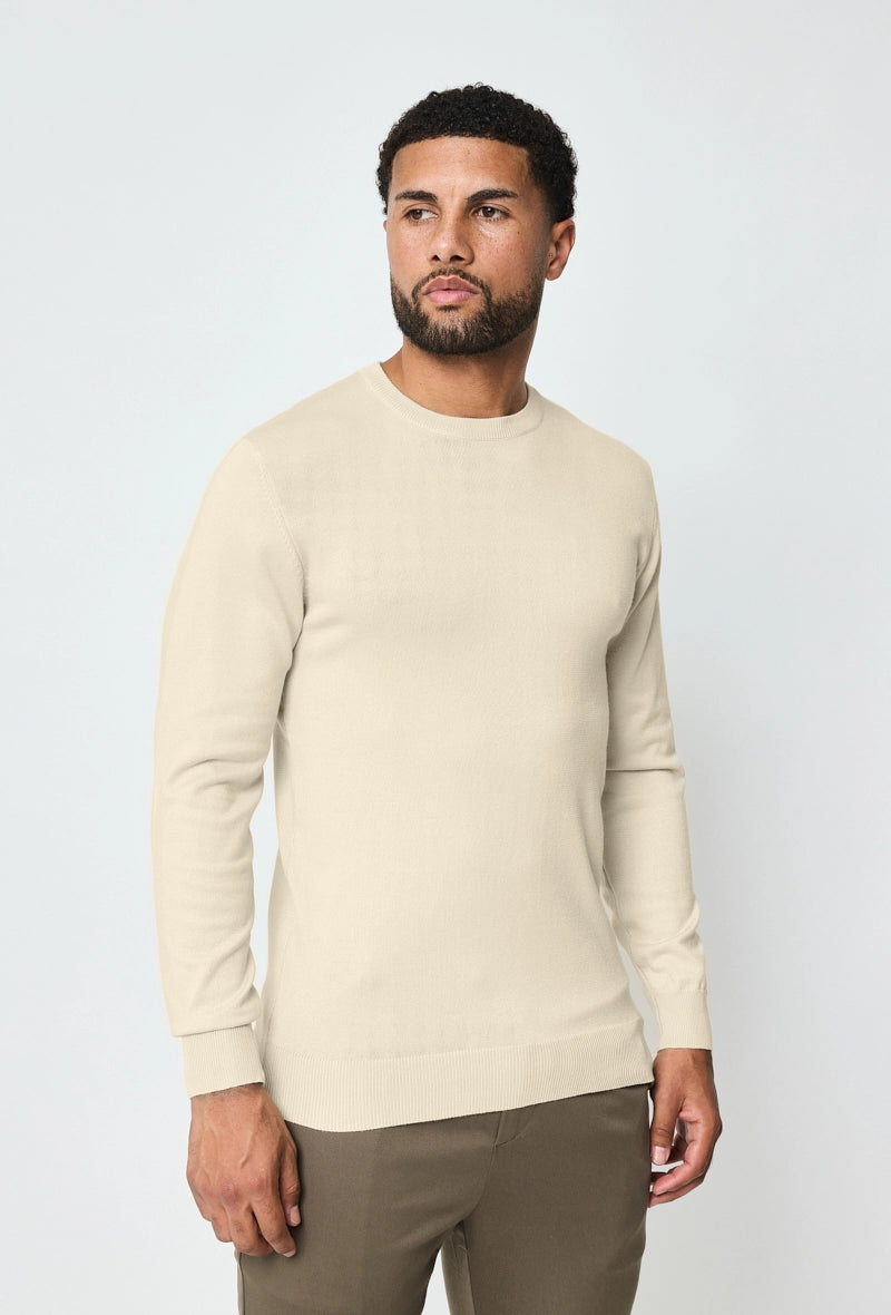 Plain round neck sweater