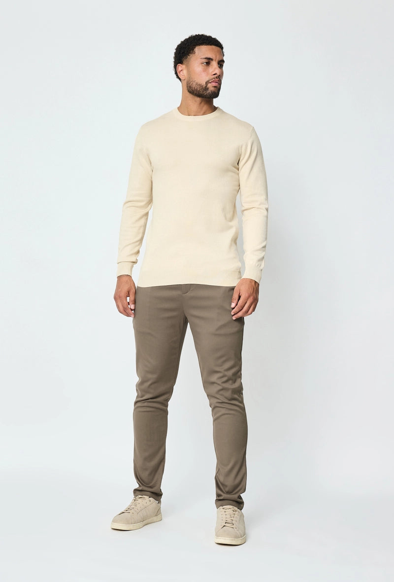 Plain round neck sweater