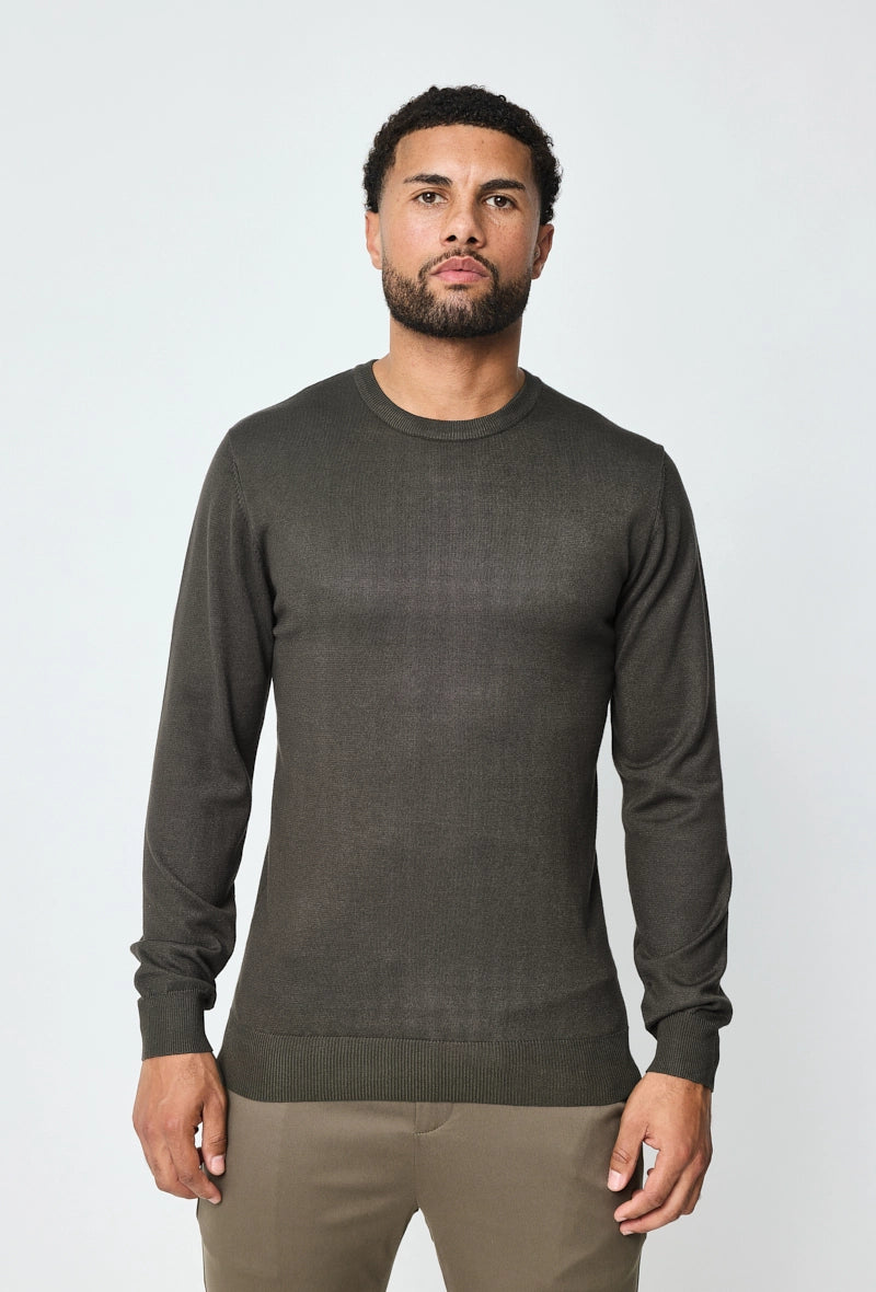 Plain round neck sweater