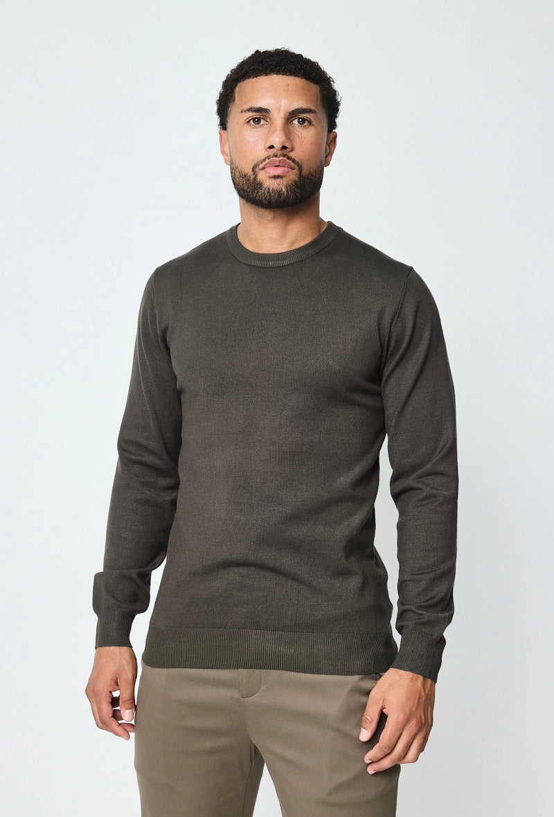 Plain round neck sweater