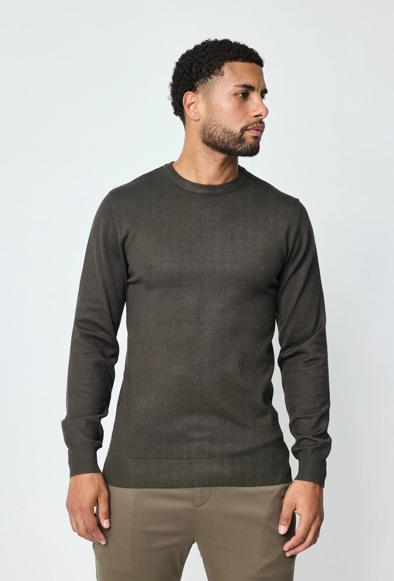 Plain round neck sweater