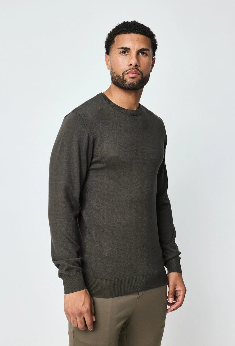 Plain round neck sweater