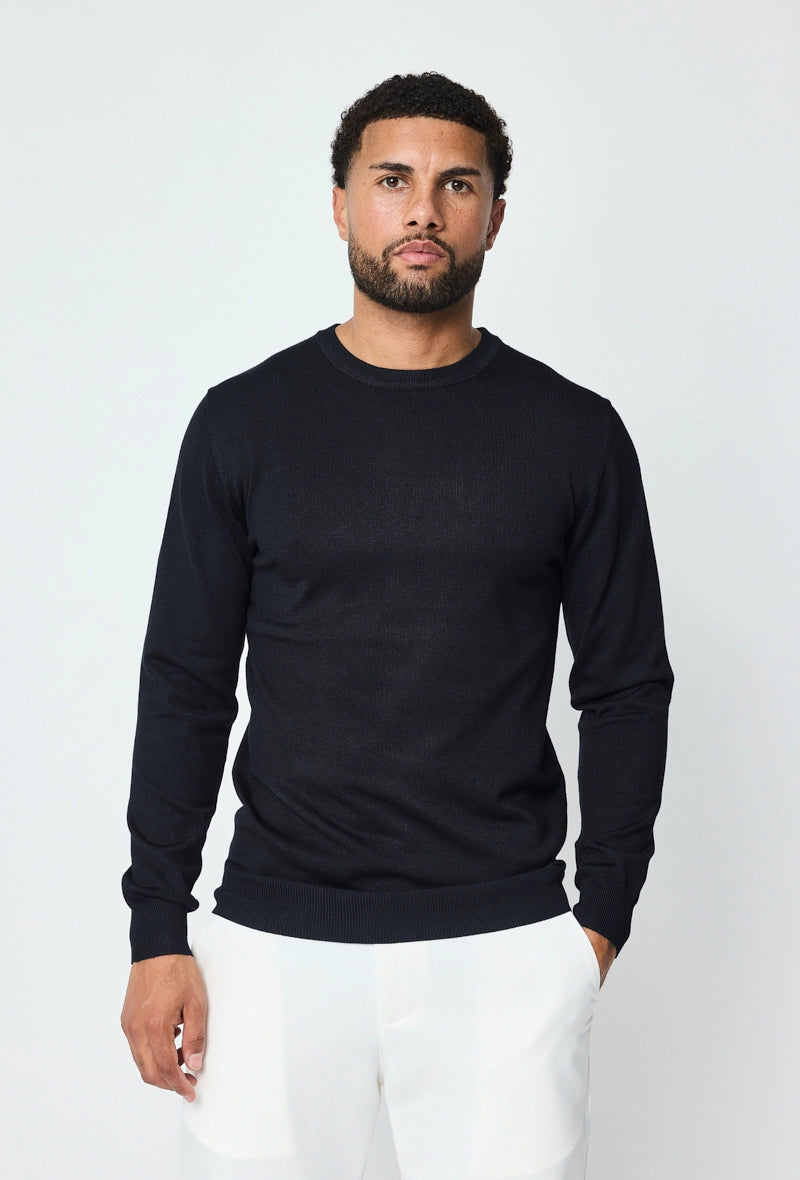 Plain round neck sweater