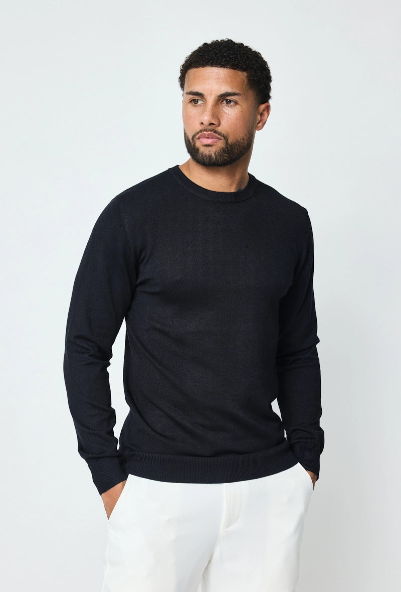 Plain round neck sweater