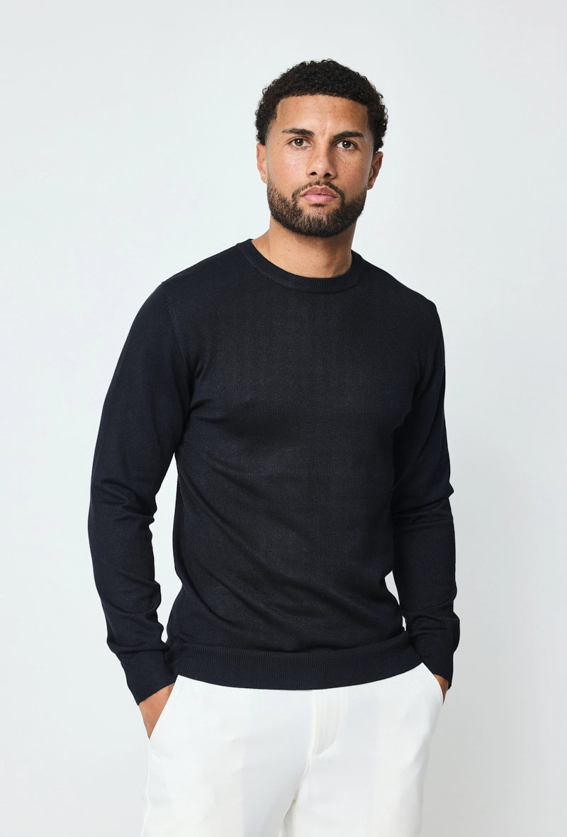 Plain round neck sweater