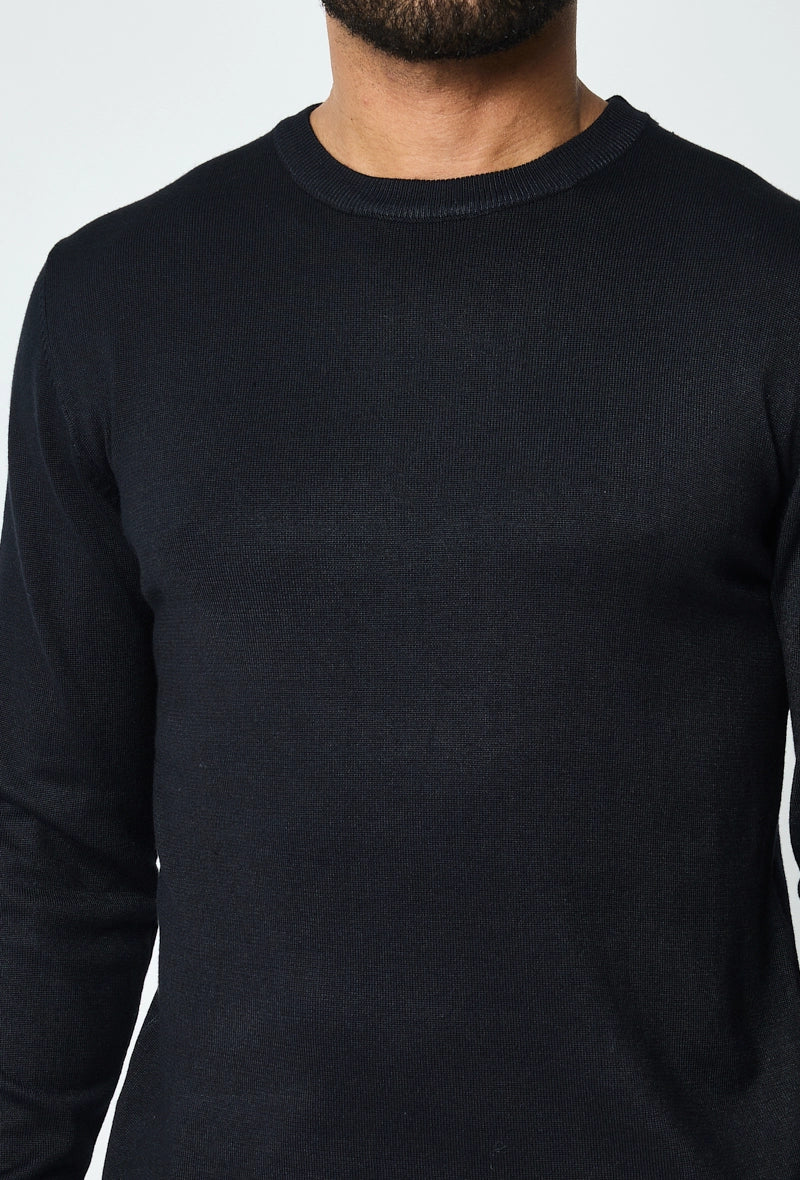 Plain round neck sweater