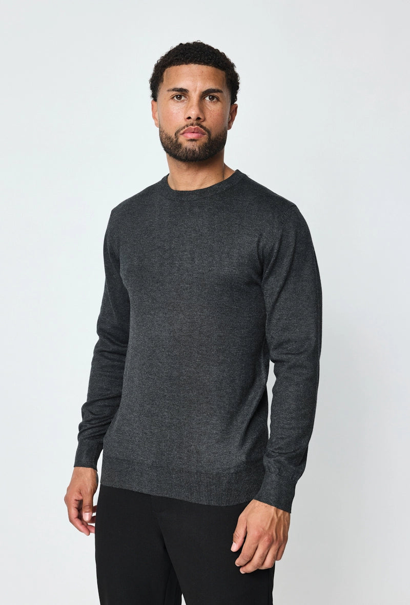 Plain round neck sweater