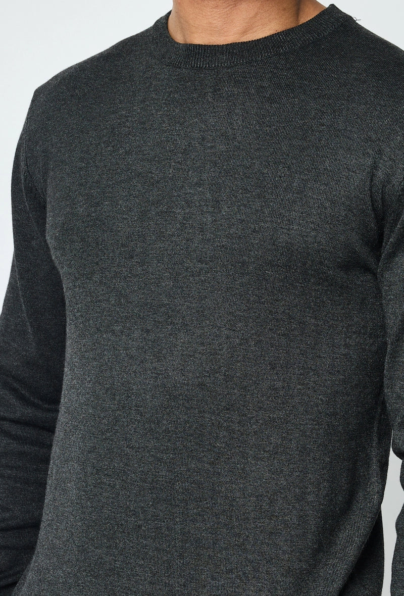 Plain round neck sweater