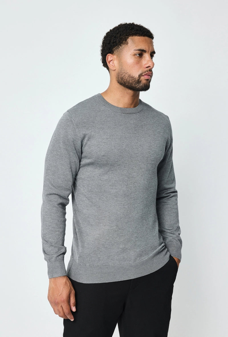 Plain round neck sweater