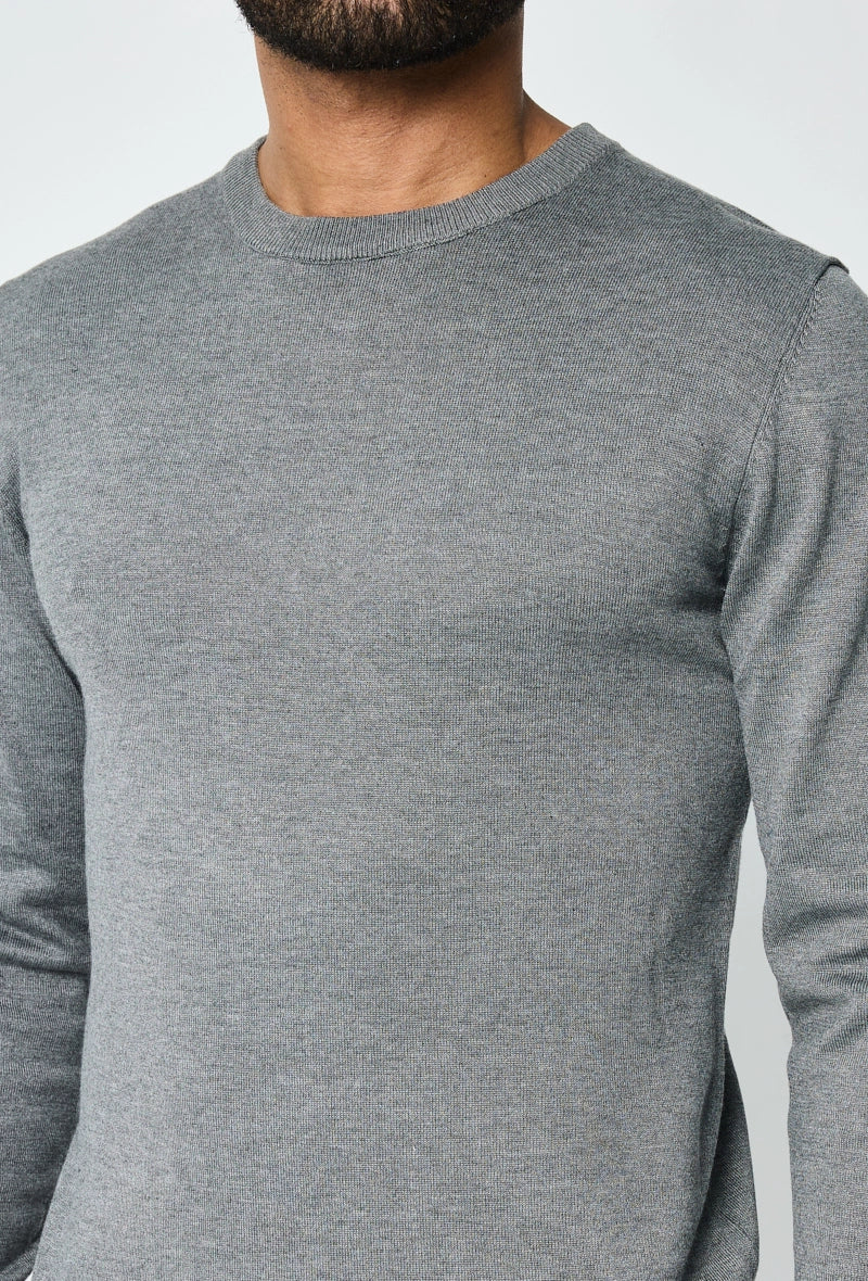 Plain round neck sweater