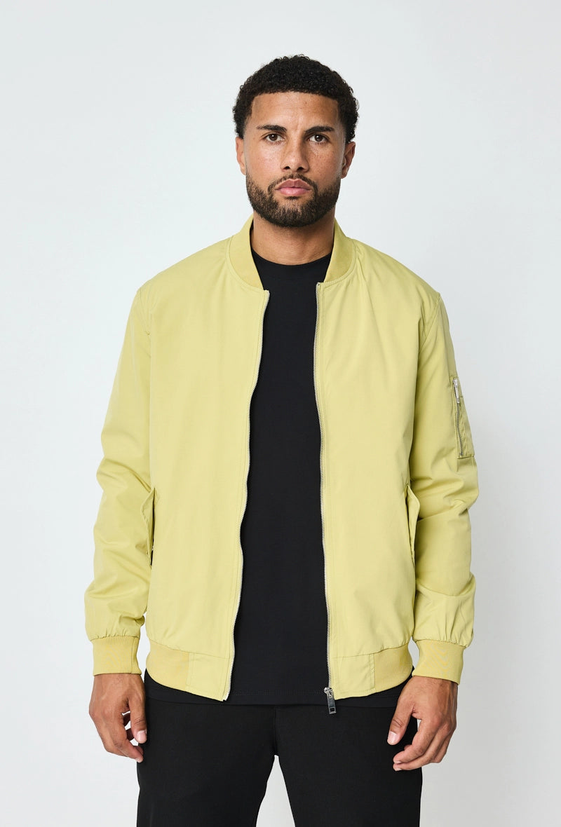 Bomber jacket with lapel collar