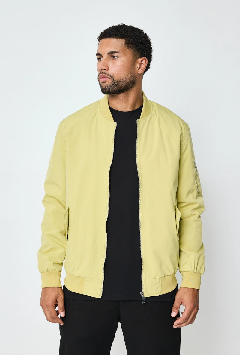 Bomber jacket with lapel collar