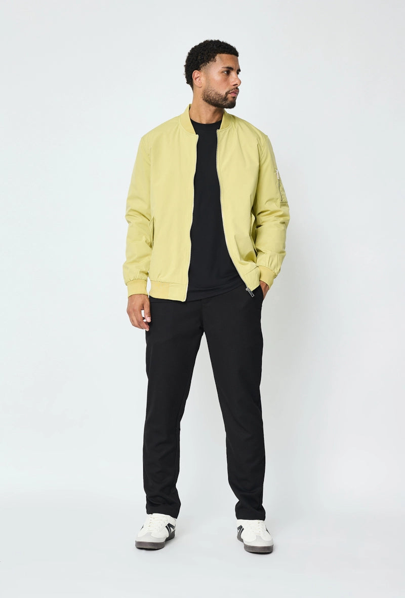 Bomber jacket with lapel collar