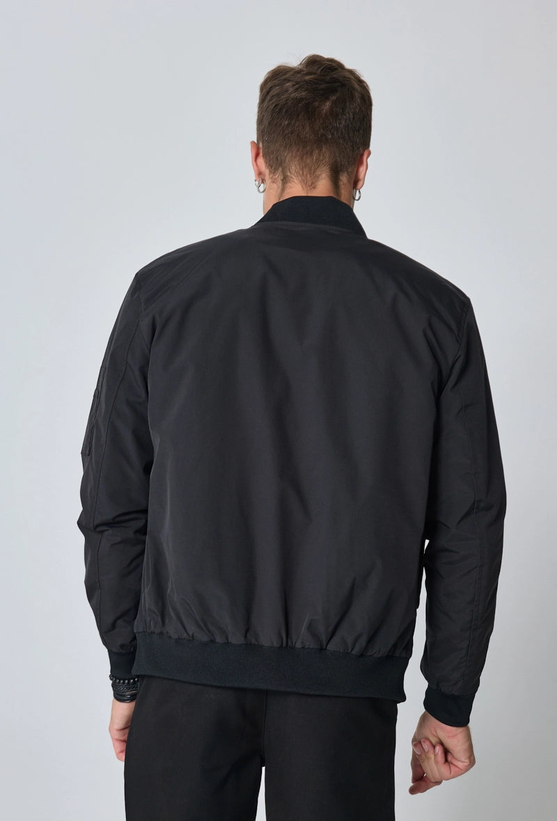 Bomber jacket with lapel collar