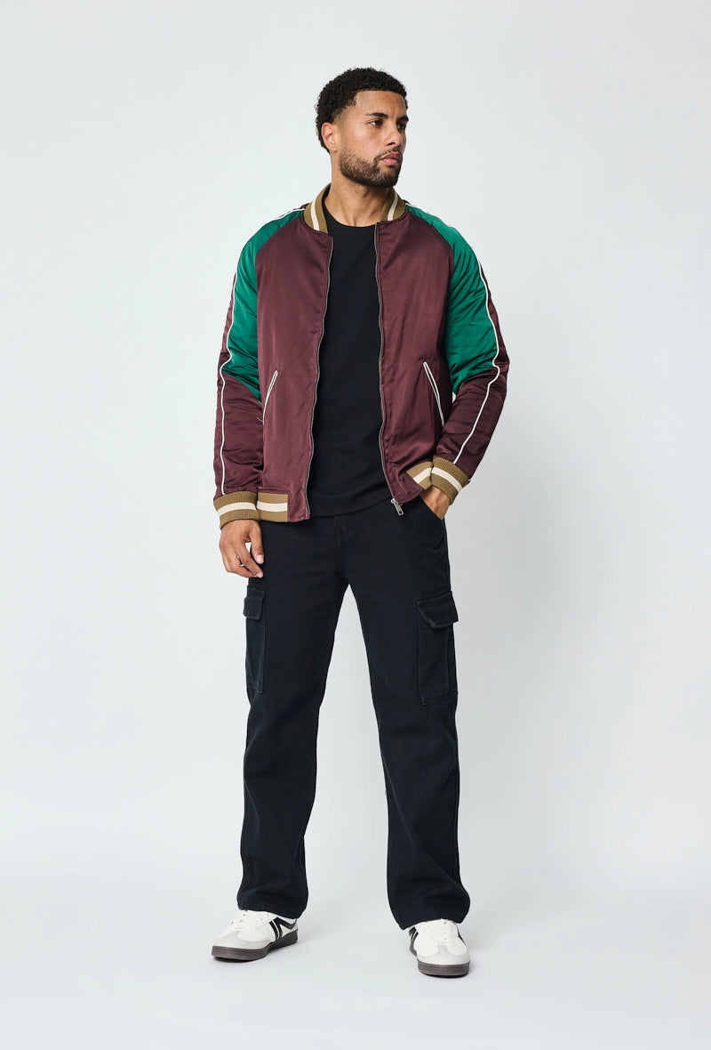 Two-tone bomber jacket