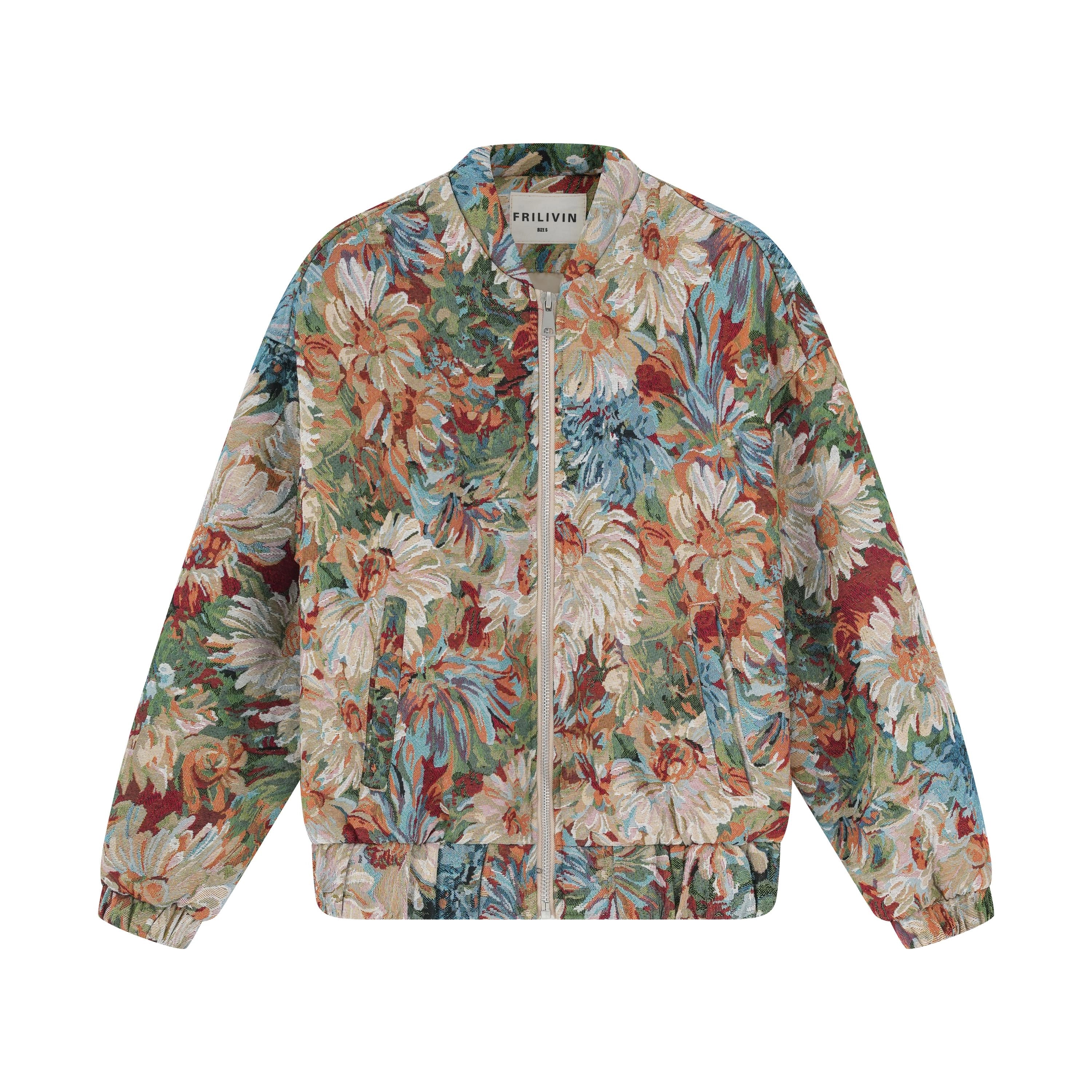 Veste bomber fleurie