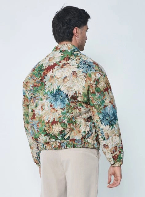 Veste bomber fleurie