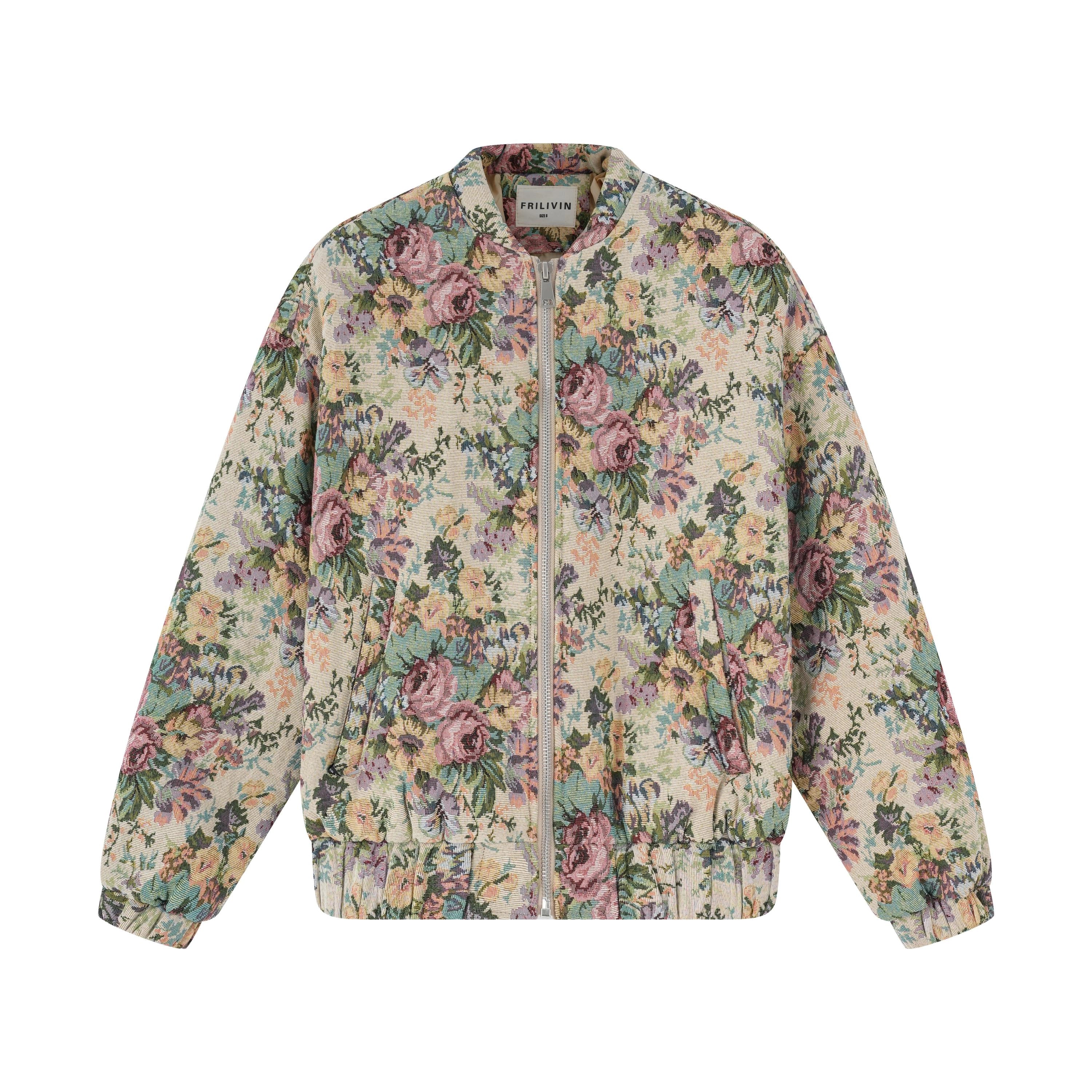 Veste bomber fleurie