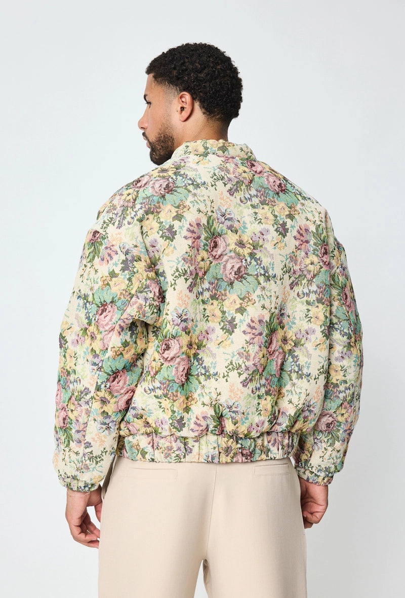 Veste bomber fleurie