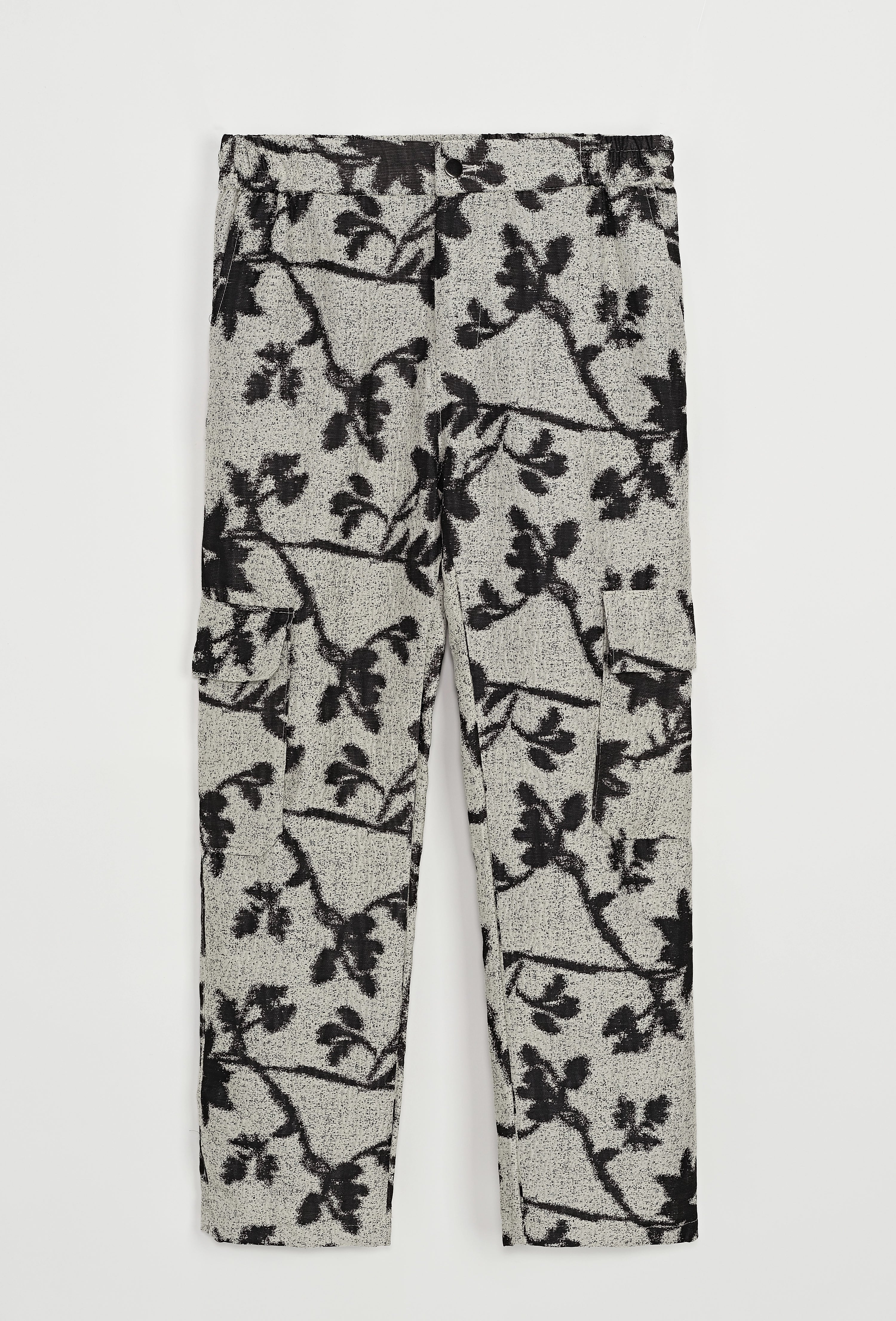 Ensemble veste pantalon à motif feuillage