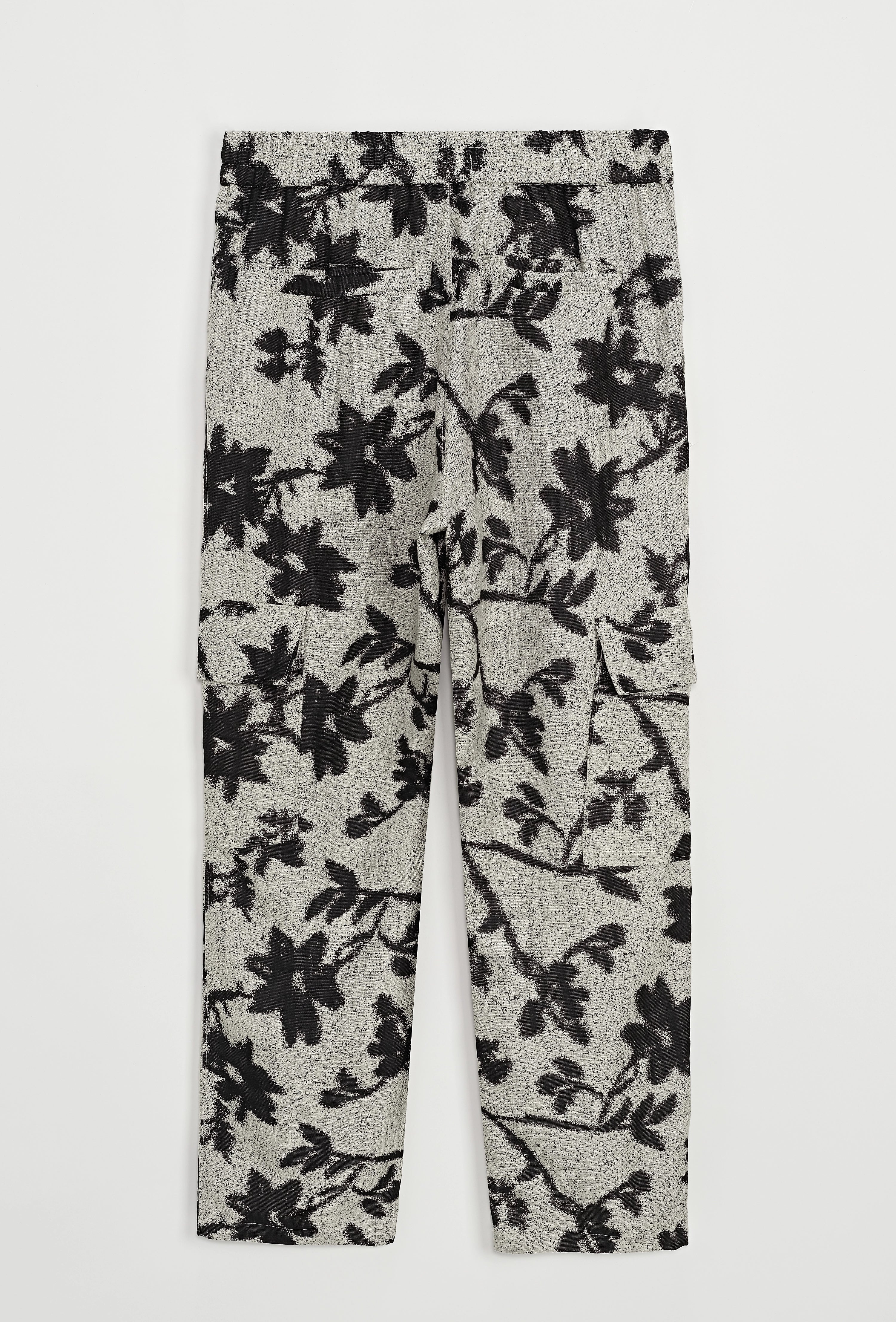 Ensemble veste pantalon à motif feuillage