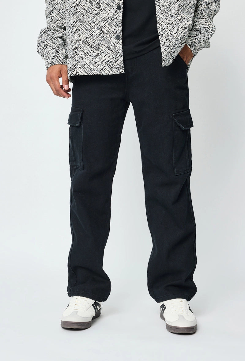 Pantalon en jean coupe large