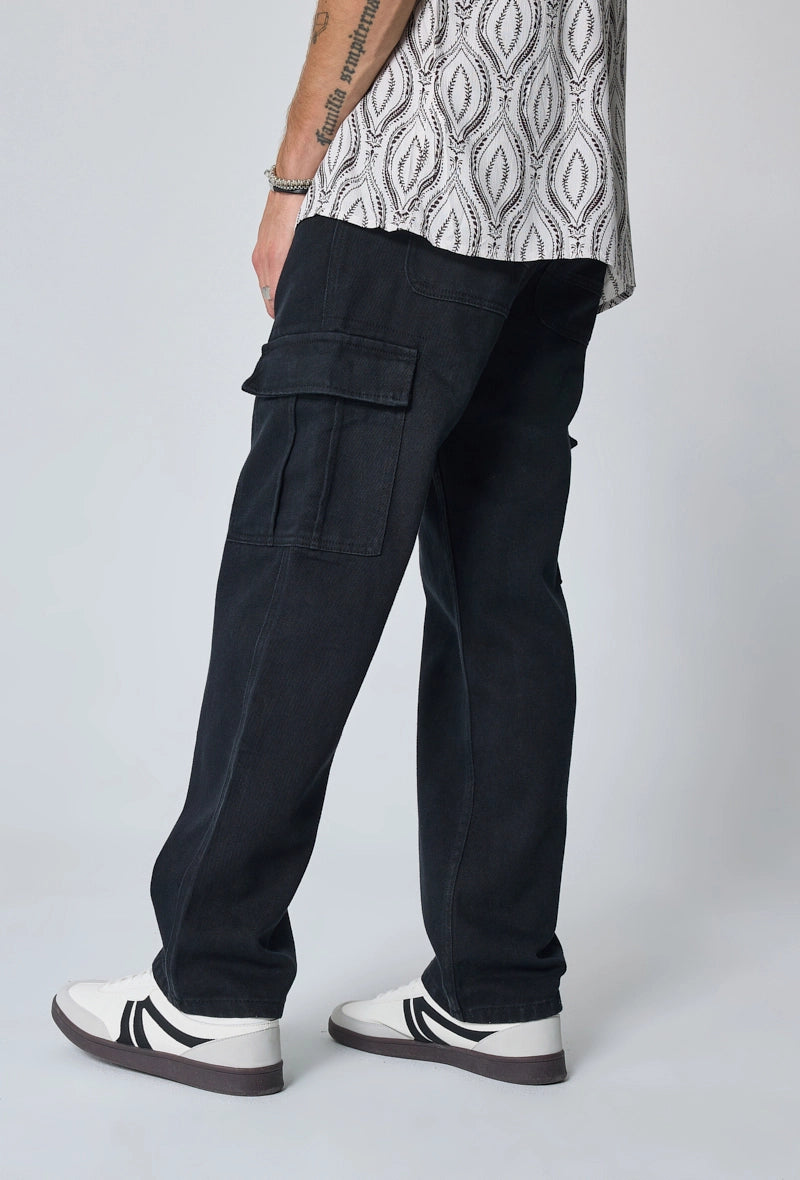 Pantalon en jean coupe large