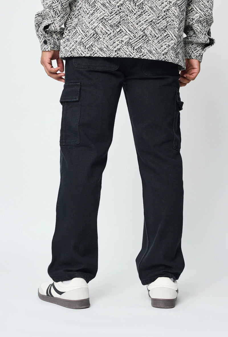 Pantalon en jean coupe large